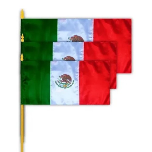 Bandera De Tela Con Asta De 26x17 Cm