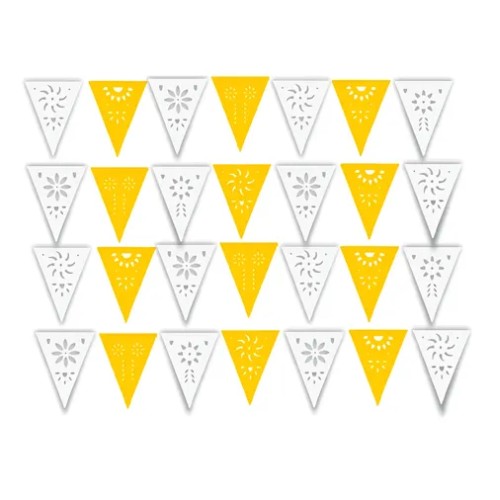 Banderin Amarillo Con Blanco