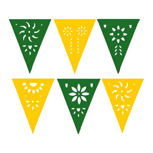 Banderin Amarillo Con Verde