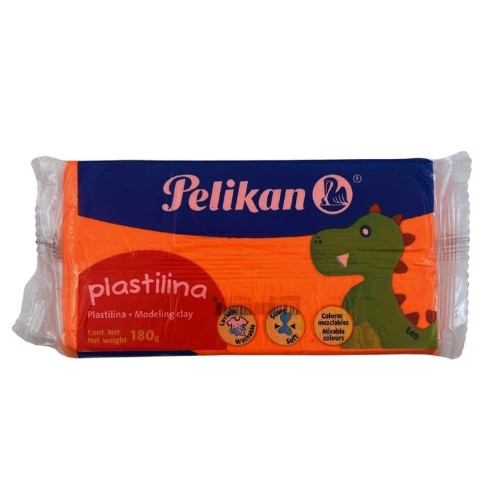 Barra De Plastilina Naranja Neon 180g
