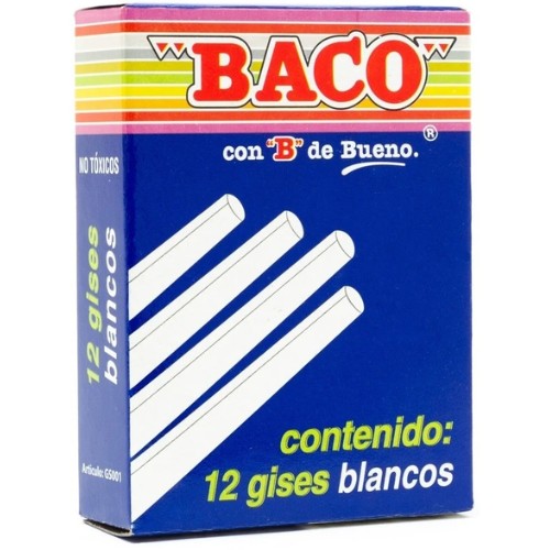 Caja De Gises Blancos De 12 Pzas