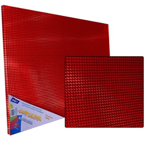 Cartulina Holografica Roja