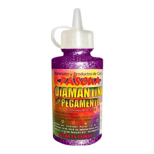 Diamantina Con Pegamento Morado