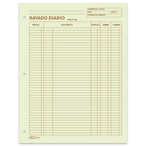 Hoja De Rayado Diario