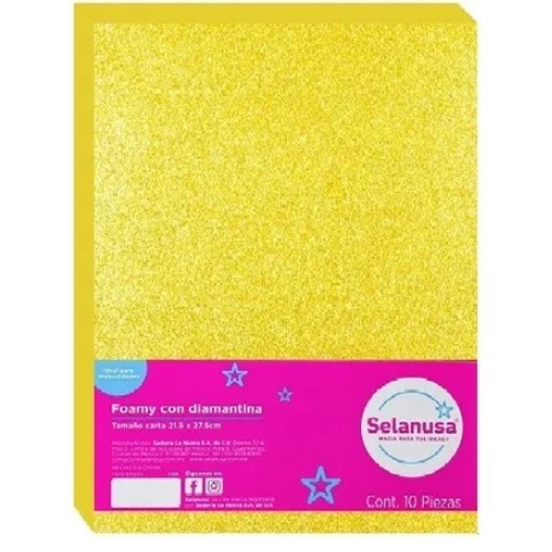 Hoja Fomy Diamantado Amarilo