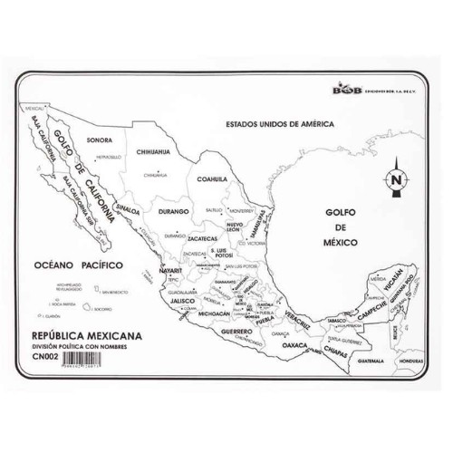 Mapa De La Republica Mexicana Con Y Sin Nombre