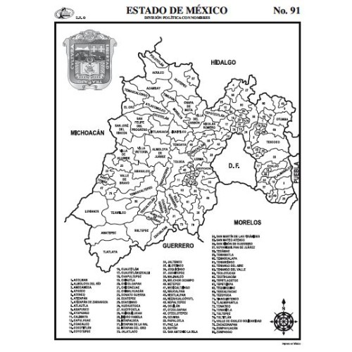 Mapa Del Estado De Mexico