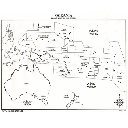 Mapa De Oceania