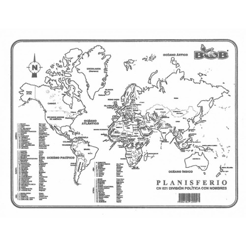 Mapa Planisferio