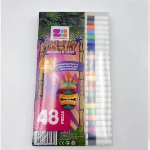 Marcadores Tiki Tiki De 48 Acrilico