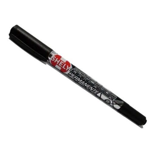 Marcador Shely Negro Doble Punta