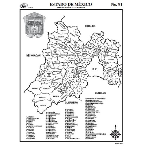 Mini Mapa Del Estado De Mexico