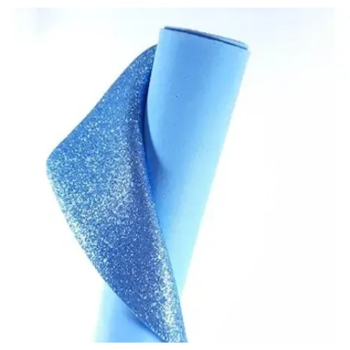 Pliego Fomy Diamantado Azul Cielo