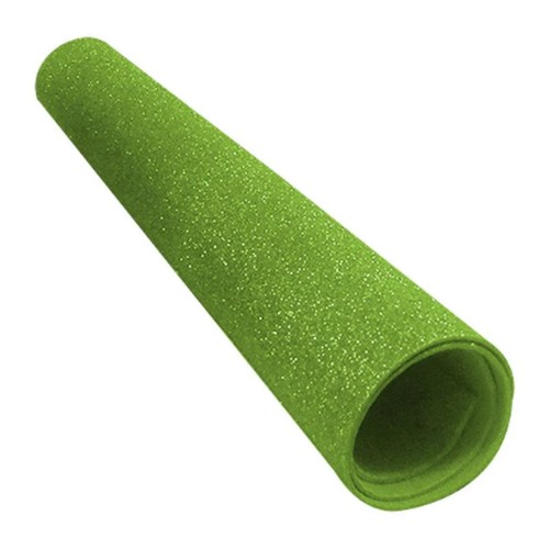 Pliego Fomy Diamantado Verde Limon