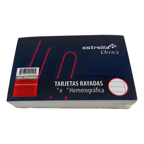 Fichas Hemerografica Rayada Mediana 4x6