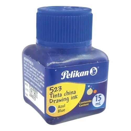 Tinta China Azul De 15 Ml.